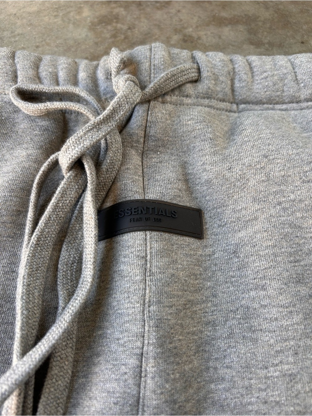 Essentials Men's Light Gray Drawstring Sweatpants - Picture 6 of 9
